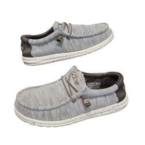 Hey Dude Wally Stretch Shoes Mens Size 12 Limestone Slip-on Casual Loafer